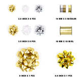 16ct Free Sample Wholesale Black Gold Silver <b>Gifts</b> <b>Bows</b> Self-adhesive Curly <b>Bow</b> <b>Gift</b> Wrap Accessory Pp Pull <b>Bows</b> - Product Image 2