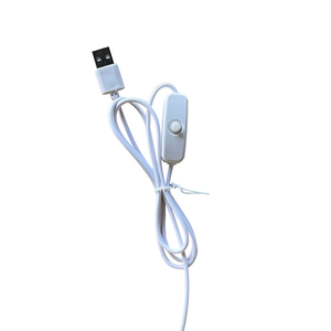 5V <b>USB</b> Connector to Open Wire Bare End Push Button <b>Power</b> on OFF Switch <b>Cable</b> - Product Image 3