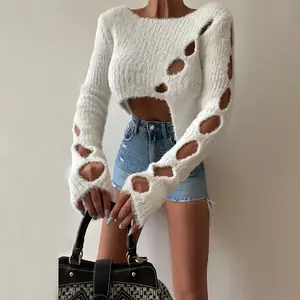 नए फैशन आगमन वसंत और शरद ऋतु गर्म बिक्री ठोस पल्लोवर बुनाई लड़कियों सुंदर स्वेटर