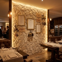 Panneau mural en pierre artificielle PU 3D moderne de qualité supérieure pour intérieur et extérieur, texture naturelle originale de roche champignon classique pour matériaux de construction