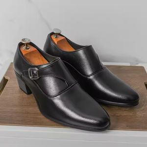 Nouvelles chaussures habillées en cuir Oxford pour hommes, fabriquées à la main, de style britannique décontracté et luxueux, bout pointu, à enfiler, pour mariage et bureau professionnel - Product Image 5