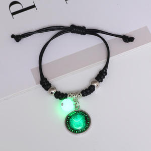 Pulseras luminosas ajustables del zodiaco para mujer estudiante que brillan <span class=keywords><strong>en</strong></span> la oscuridad pareja amistad pulsera hombres mujeres brazalete <span class=keywords><strong>amor</strong></span> regalo - Product Image 5