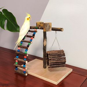 Natuur Huisdier Vogel Baars Natuurlijk Hout Vogel Training Vermakelijke Papegaai Speelgoed - Product Image 3