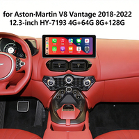 Autoradio GPS 12,3 pouces, autoradio Android, stéréo Aston Martin V8 Vantage 2018-2022, multimédia sans fil CarPlay pour lecteur OLED