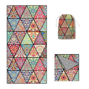 Serviettes de plage en microfibre personnalisées pour adultes et enfants, légères, à séchage rapide, imprimées numériquement, vente en gros, promotion estivale - Product Image 2