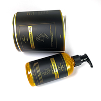 Étiquettes personnalisées de luxe imperméables avec logo imprimé pour gel capillaire, lotion, bouteille, autocollants BOPP dorés, emballage de produits cosmétiques