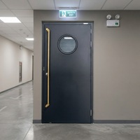 Portes coupe-feu en acier Yonking à feuille simple pour évacuation d'urgence, résistance au feu 30/60/90/120 minutes, porte intérieure pour sortie
