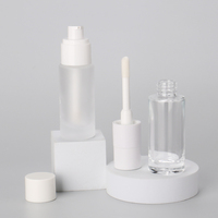 OMI botol kosmetik kaca silinder, botol semprot untuk riasan cair Foundation dan Concealer kaki besar Doe