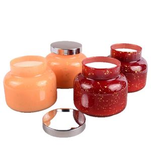 Jar Candles Soy Wax <b>Glassware</b> Round Stainless Steel Lid <b>Christmas</b> Holiday Decor Indoor Use - Product Image 4
