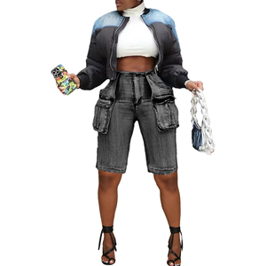 Shorts de Mezclilla Retro de Cintura Alta para Mujer, Casuales, Nuevos de Verano, a la Moda - Product Image 4