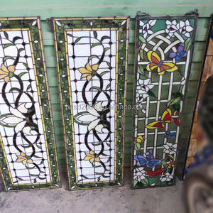 Fournisseur d'usine, <span class=keywords><strong>vitrail</strong></span> <span class=keywords><strong>Tiffany</strong></span> à motif <span class=keywords><strong>papillon</strong></span>, 25*90 CM, pour porte, mur, fenêtre, double vitrage pour décoration - Product Image 3