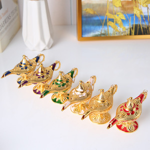 Metal Zinklegering Emaille <span class=keywords><strong>Aladdin</strong></span> <span class=keywords><strong>Genie</strong></span> Lamp Voor Woonkamer Decoratie Geschenken - Product Image 2