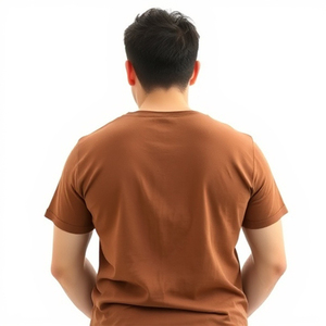 Mens Solid Color Short Sleeve Lightweight Double Jersey 100 Percent <b>Polyester</b> <b>T</b> <b>Shirt</b> Casual Comfortable Everyday Summer Wear - Product Image 4