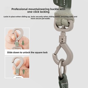HiDREAM皮革圆绳胸带狗皮带，适用于中小型狗-步行皮带 - Product Image 3