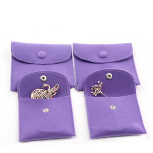 Pochette de luxe personnalisée en velours imprimé avec logo, pour bijoux, avec rabat et fermetures éclair - Product Image 5