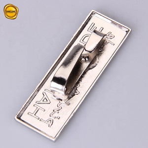 Sinicline Brass Màu Antique Phong Cách Tùy Chỉnh Kim Loại Logo Tag Với Bướm Móc Trở Lại - Product Image 4