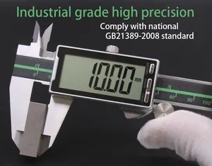 Herramienta de medición de marca, fabricante de Hander Lefthander Vernier, calibrador de mandíbula larga, electrónica Digital