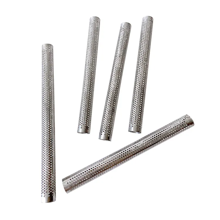 Batang penyaring aluminium dapat diatur, proses pengelasan halus pipa penyaring logam untuk memastikan kualitas