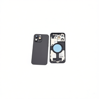 Carcasa Central de Aleación de Aluminio Negra con Cubierta Trasera para 14 Pro Max - Carcasa Premium para Teléfono Móvil