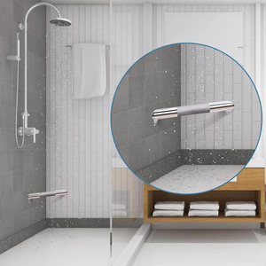 مقعد استحمام مثبت على الحائط ، مقعد استحمام بساق محلوق ، مقعد حمام مانع للإنزلاق ، مرايا - Product Image 2