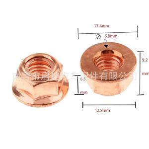 Tuerca hexagonal chapada en cobre M8 antidesprendimiento para tubo de escape BMW Serie 3 E30 - Product Image 1