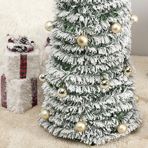 Arbre de Noël floqué de neige pré-éclairé populaire de 6 pieds avec lumière LED chaude - Product Image 5