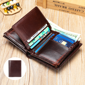 Cartera Antirrobo Hombre Cartera Con Cadena Para Hombre Cuero PU
