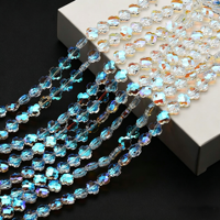 Perles en verre cristal biconiques à double pointe facettées multicolores pour la fabrication de bijoux, accessoires pour cheveux et chaussures