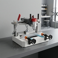 Machine de fraisage manuelle pour le découpage de trous de serrures dans les profilés de portes et fenêtres en aluminium