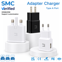 Chargeur rapide adaptatif OEM 15W en gros, adaptateur secteur USB portable pour téléphones Samsung Galaxy, chargeurs et adaptateurs US EU UK