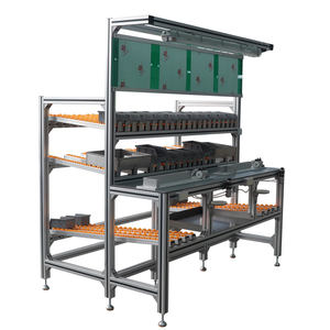 Banco da Lavoro per Linea di Produzione Industriale con Profilo <span class=keywords><strong>in</strong></span> <span class=keywords><strong>Alluminio</strong></span> Estruso 4040, Scaffali a Flusso e Stazione di Lavoro - Product Image 2