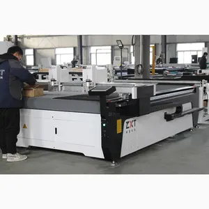 CNC Flach bett Digital schneider mit automatischer Zuführung Vibrations messer Werkzeug Hüpfburg Schlauchboot PVC Plane Schneide maschine