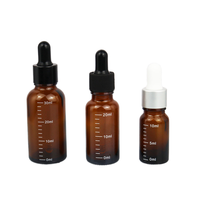Fabricant en stock Bouteille d'huile essentielle de 10ml avec couleur de thé de graduation Bouteille d'huile essentielle graduée en verre brun de 30ml