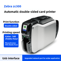 Impresora de Tarjetas de Identificación de PVC Zebra ZC100/300 Original, Impresora de Sublimación con Laminador Automático para Tarjetas de Plástico, Tarjetas Inteligentes IC, ID, NFC