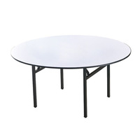 Table de banquet ronde pliable en bois de haute qualité, design moderne, idéale pour hôtels, restaurants et mariages en extérieur – Meilleure vente