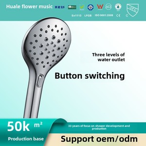 Custom Chrome-Finish Three-Function Hand <strong>Shower</strong> Patent Switching Button Fashion <strong>Shape</strong> Water Outlet Hand <strong>Nozzle</strong> Hotels Bathrooms - Product Image 6