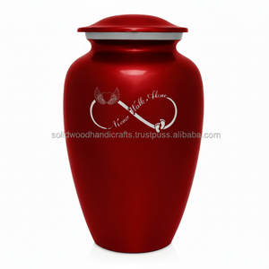 Urne de crémation en métal de qualité unique faite à la main à bas prix pour les cendres humaines et les cercueils pour animaux de compagnie fournitures funéraires de qualité - Product Image 1