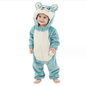 Vestiti di flanella Baby Wear personalizzabili per neonato pagliaccetti con cerniera per bambini