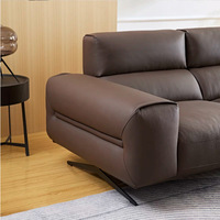 Canapé en cuir de luxe léger, en métal, avec éponge haute densité, style moderne occidental, modulaire, pour réception, bureau, salle d'attente