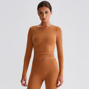 <span class=keywords><strong>T</strong></span>-<span class=keywords><strong>shirt</strong></span> da <span class=keywords><strong>donna</strong></span> a compressione Fitness rapida e solida con collo a girocollo termico 4 vie reversibili Plus Size Set pantaloncini Casual - Product Image 4