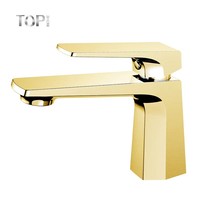 Robinet de salle de bain moderne en acier inoxydable certifié CUPC, monotrou, à monocommande, à débit contrôlé 1,2 GPM, style Californie
