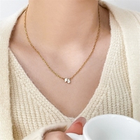 Collier Bowei en titane multicouche avec zircone, combinaison géométrique ronde, ovale et carrée, pour clavicule