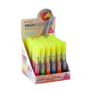 Bút <span class=keywords><strong>Highlighter</strong></span> xuyên biên giới hai đầu công suất lớn que tam giác màu huỳnh quang đánh dấu bút đặt bao bì cho Graffiti - Product Image 5