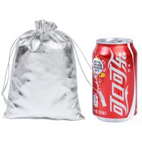 Sacs à bijoux réutilisables personnalisés en gros 11x16cm, pochettes à bijoux luxueuses en feuille d'or métallique avec cordon de serrage, pour festivals et mariages
