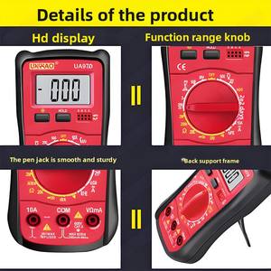 Цифровой мультиметр с ЖК-дисплеем для тестирования переменного/постоянного тока, тестер диодов с точностью 0,1%, диапазон 0-500В/10А, портативный ручной инструмент для электрических измерений - Product Image 5