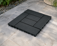 Dalles de terrasse en WPC emboîtables pour extérieur, revêtement de sol composite à clipser, antidérapant, imperméable, pour balcon, terrasse, terrasse modulaire
