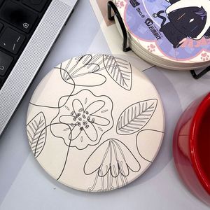 Custom Eco-Friendly Absorbent <b>Ceramic</b> Professional New Unique Artistic Literary Fashionable Design Blank <b>Coasters</b> - Product Image 3