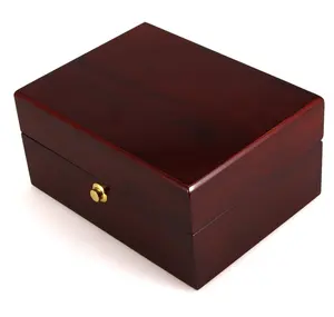 高品质豪华定制标志黑色钢琴漆面光泽品牌表壳木表盒