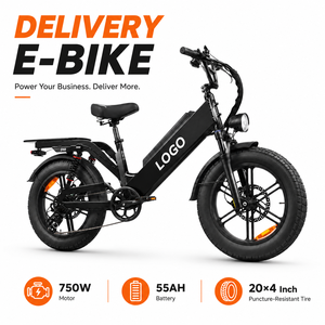20 Inch Fat Tire Electric Bike 240km Range 48V 55Ah Big Battery 750W Motor Aluminum Alloy Frame Delivery Electric <b>Cycle</b> - Product Image 1