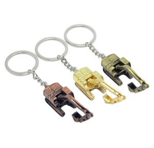Llavero Personalizado de Excavadora, Modelo de Vehículo de Construcción, Regalo, Llavero de Bulldozer, Llavero de Excavadora de Metal de Aleación 3D - Product Image 3